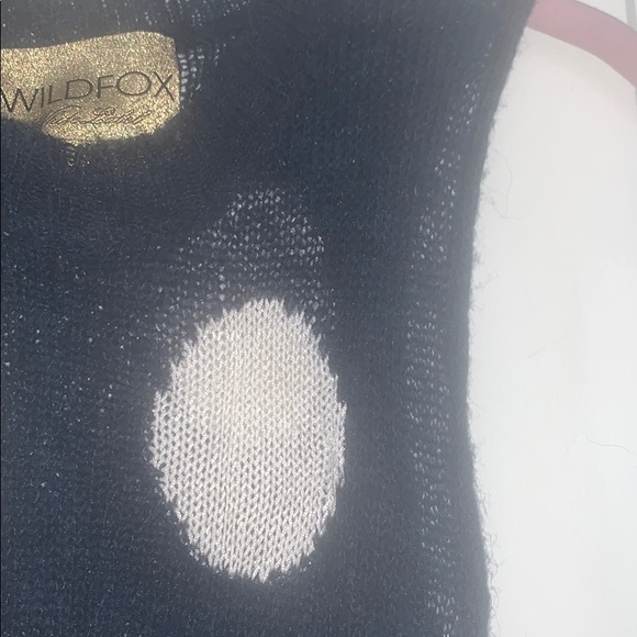 Wildfox Navy Blue and White Polka Dot Knit Tank - Picture 4 of 4